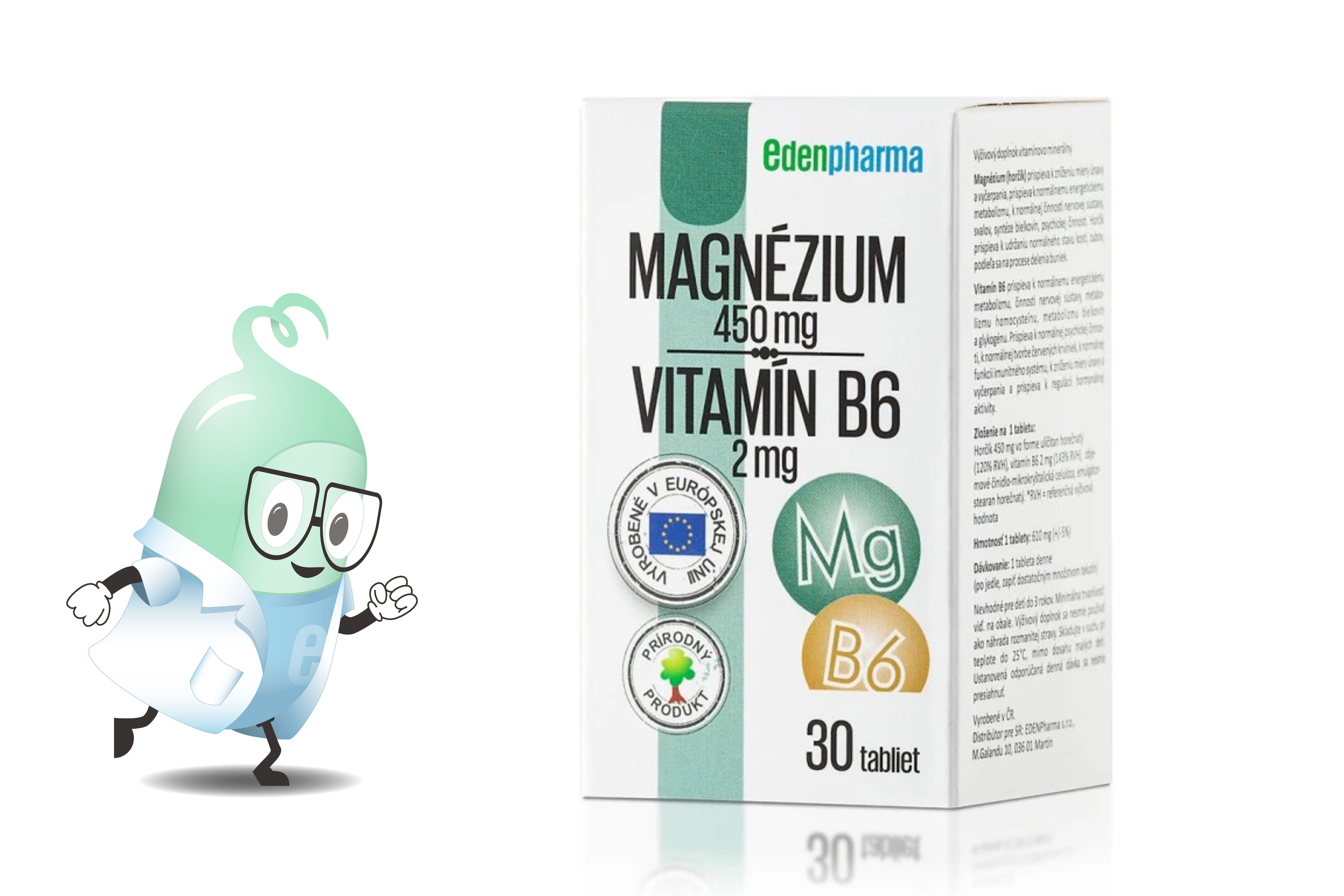Magnézium a vitamín B6 od edenpharmy